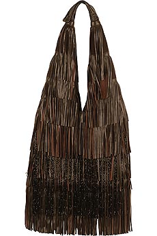 Maurizio Pecoraro Beaded fringed hobo bag