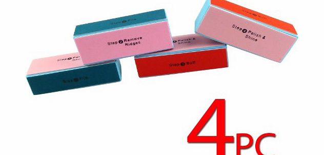 Mavs Store 4 Way Nail Buffer Blocks To Enhance Your Nails Beauty (Pack of 4)