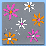 Birthday Glittery Flowers