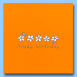 Glittery B`day (orange)