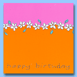 Glittery B`day (Orange and Pink)