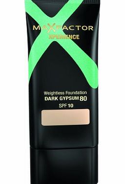 Max Factor Xperience SPF10 Weightless Foundation - 80 Dark Gypsum