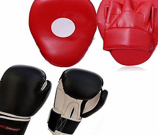 Max Strength Revenger Focus Pad R/W   Red Revenger Gloves 10oz