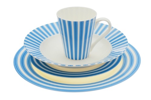 Allegro Azure Rim Dinner Set 16 piece