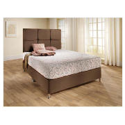 King Divan Bed Base, Mocca Faux Suede