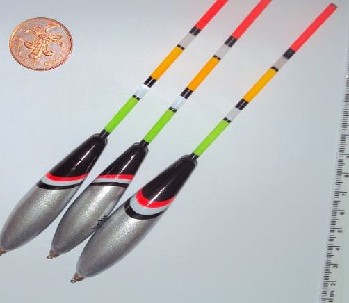 MBF Set of 3 short Pre Loaded Fishing Floats