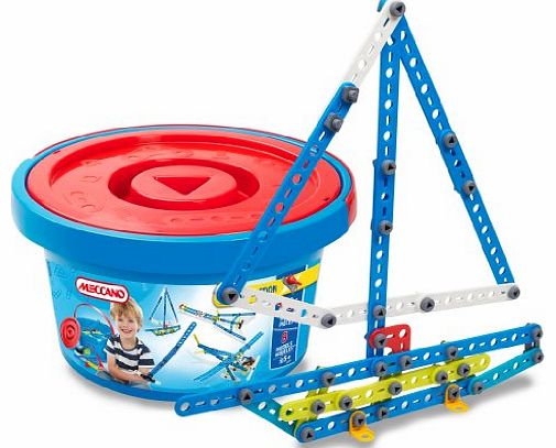 Meccano Bucket (Blue, 100 Pieces)