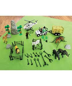 Mega Creatures 54 Piece Safari Playset