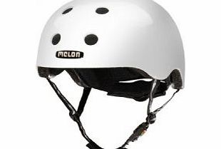 Melon Brightest Plain Glossy White Urban Helmet