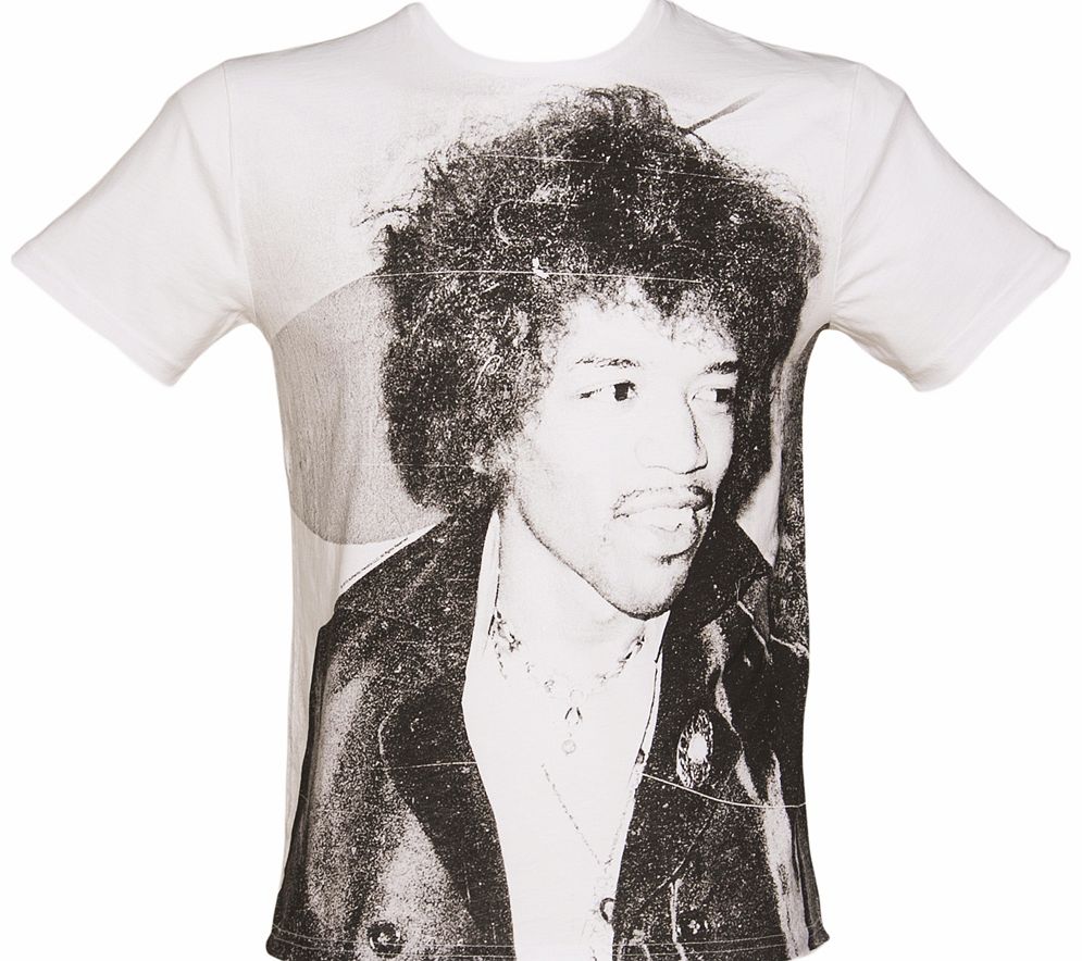 Premium White Jimi Hendrix Photographic