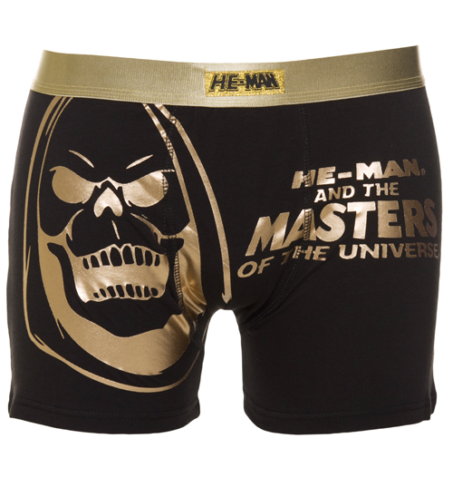 Skeletor Gold Foil Print He-Man Boxer