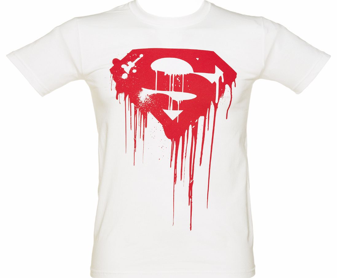 White DC Comics Superman Dripping Logo