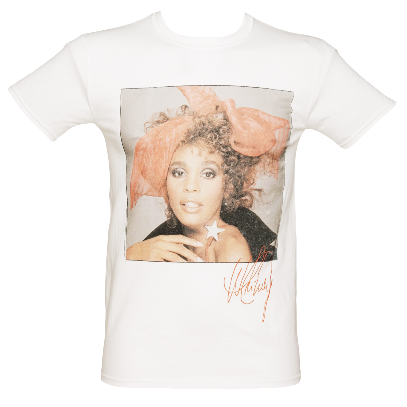 Whitney Houston Red Scarf T-Shirt