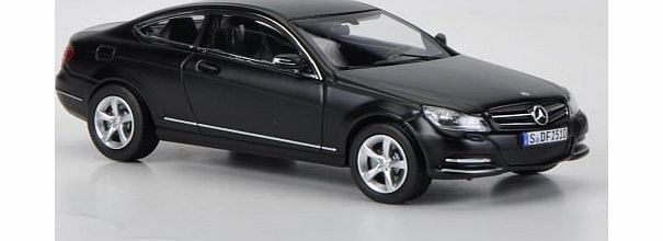 Mercedes C-Class Coupe (C204), matt-black , 2011, Model Car, Ready-made, Norev 1:43