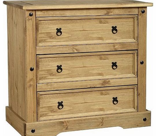 Corona 3-Drawer Wide Chest