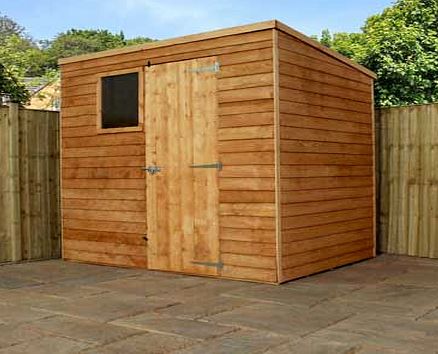 Mercia Overlap Pent Wooden Garden Shed - 7 x 5ft