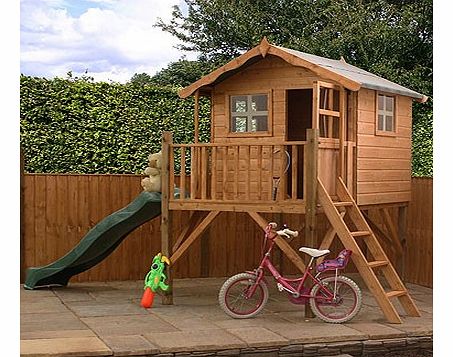 Poppy Tower Playhouse with Balcony  Slide