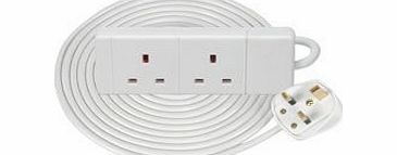 Mercury 429.747 10m 13A 2 Gang Extension Lead - White