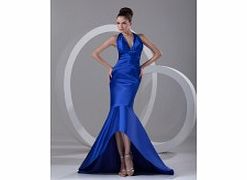 MERMAID Deep V-neck Halter Backless Pleat