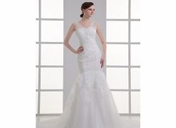 MERMAID Lace Beading Sweep Train Satin Tulle