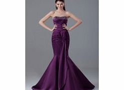 MERMAID Sweetheart Backless Dropped Pleat