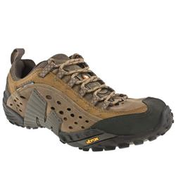 Merrell Male Intercept Leather Upper Fashion Trainers in Tan