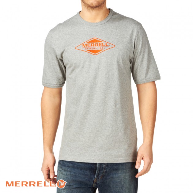 Mens Merrell Ringer T-Shirt - Ice Heather