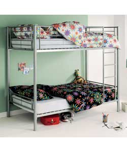 Metal Bunk Bed with Trizone Mattress - Silver