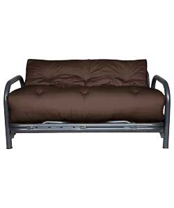 Mexico Futon Sofa Bed with Mattress - Chocolate