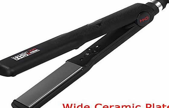 MHD Professional Hair Straightener Wide Ceramic Flat Iron 140C-230C Straightening Hair Fast Memory Function Auto Shut Off Dual Voltage UK Plug 2.65M Cable