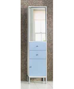 Miami Blue and White Tall Bathroom Unit