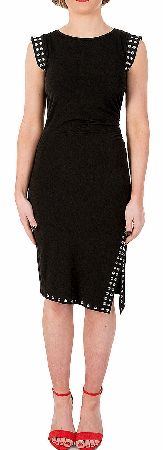 Michael Kors Sleeve Studded Black Dress