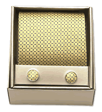 Michaelis Gold Silk Tie/Cufflink Set