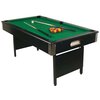 MICHANDRA 6Ft Black Prince Pool Table