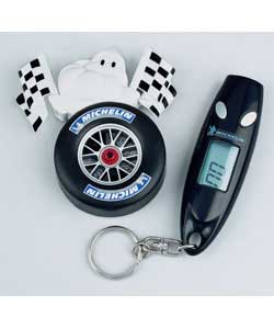 Digital Tyre Gauge and Car Vent Air Freshener Set