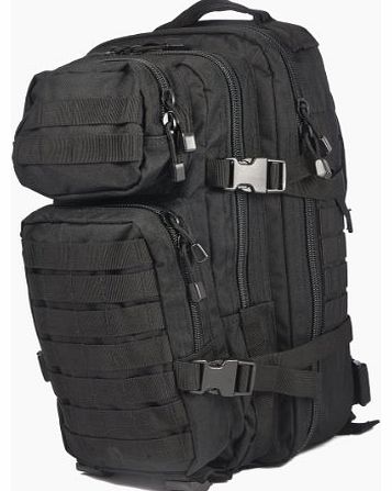 Mil-Tec Military Army Patrol MOLLE Assault Pack Tactical Combat Rucksack Backpack Bag 36L Black