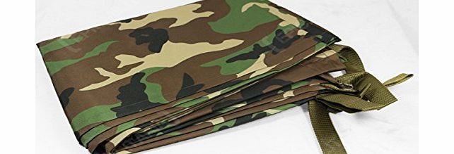 Mil-Tec Multipurpose Plane Tarpaulin Camping Tarp Bushcraft Festival Basha Woodland Camo