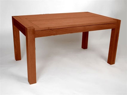 Dark Oak Fixed Oak Dining Table - 1500mm