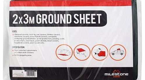 Milestone Camping Ground Sheet - Green, 2x3m