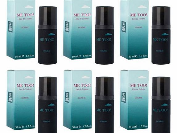 Milton Lloyd 6 PACK, Milton Lloyd - Me Too Homme - Mens Eau De Toilette Aftershave - EDT - 50ml