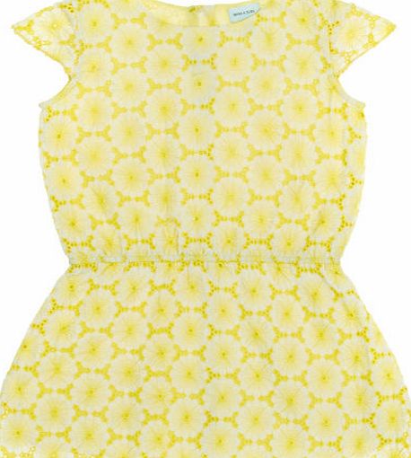 Mini A Ture Girls Mini A Ture Embroidered Dress - Lime Light