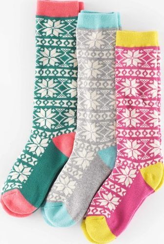 Mini Boden, 1669[^]35134451 3 Pack Knee Socks Fair Isle Mini Boden, Fair