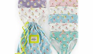 Mini Boden 7 Pack Pants, Cupcakes,Secret Garden,Stripe