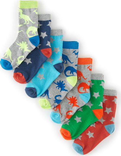 Mini Boden, 1669[^]34610188 7 Pack Sock Box Dinousaur/Star Mini Boden,