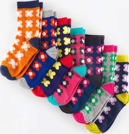 Mini Boden, 1669[^]35005313 7 Pack Sock Box Geo Daisy Mini Boden, Geo Daisy