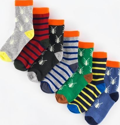 Mini Boden, 1669[^]35148295 7 Pack Sock Box Glow in the Dark Bugs Mini