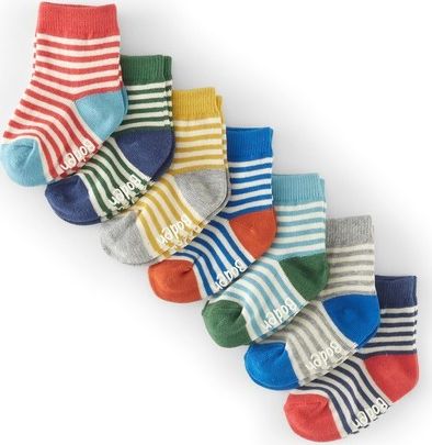 Mini Boden, 1669[^]34599316 7 Pack Sock Box Stripe Mini Boden, Stripe 34599316