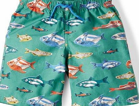 Mini Boden Bathers Paradise Blue/Green Fish Mini Boden,