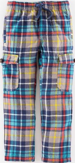 Mini Boden Brushed Tartan Cargos Grey Mini Boden, Grey