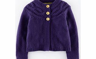 Mini Boden Cable Cardigan, Violet 34299537